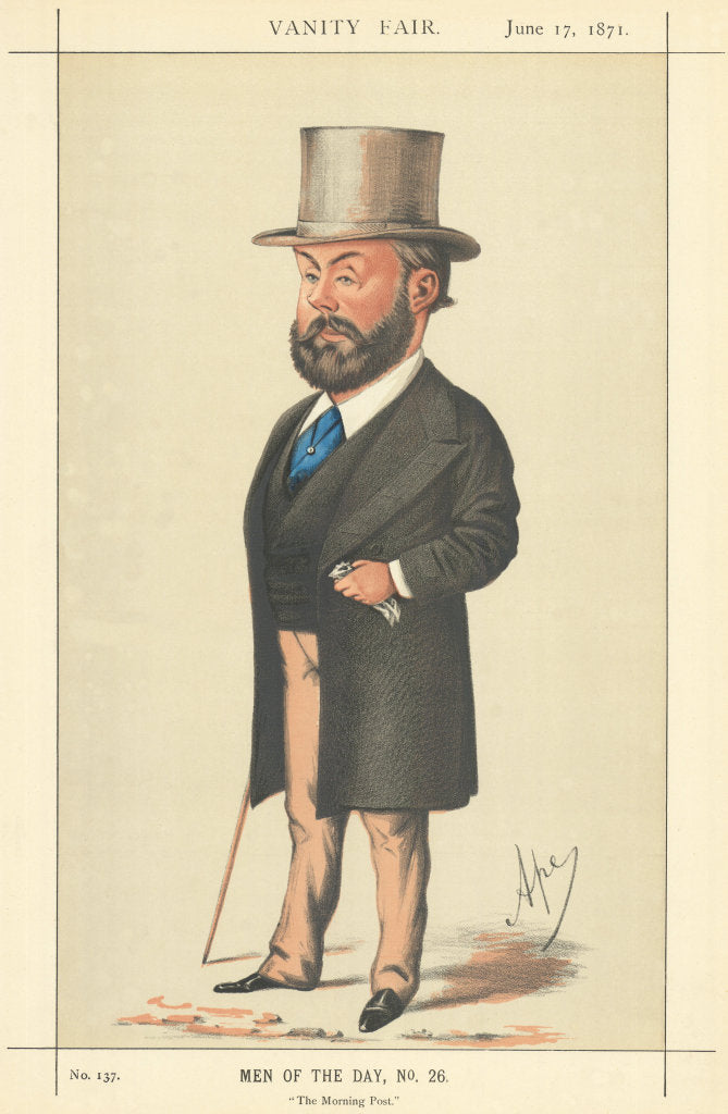 VANITY FAIR SPY CARTOON Algernon Borthwick 'The Morning Post' Newspapers 1871